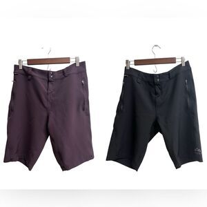 (2) LOT Tasco Mountain Biking Scout Performance 12” Shorts SZ 32 Purple Black